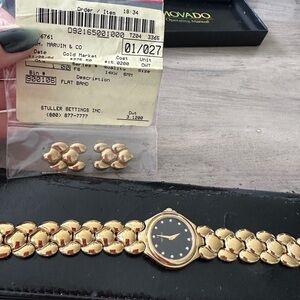 Vintage 14k Gold Plated Movado Watch from 1996